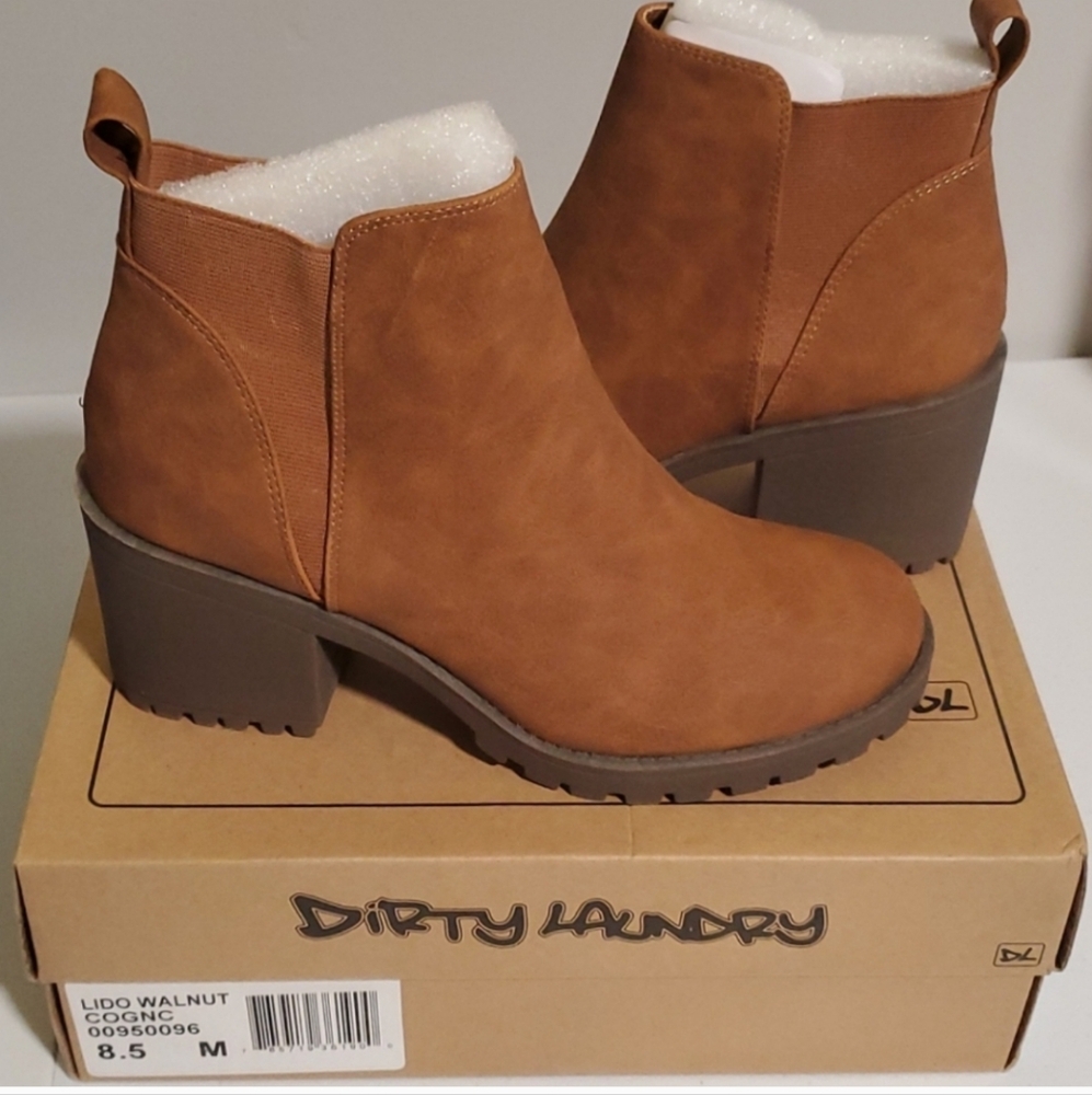 Dirty Laundy Lido Walnut Booties 8.5M